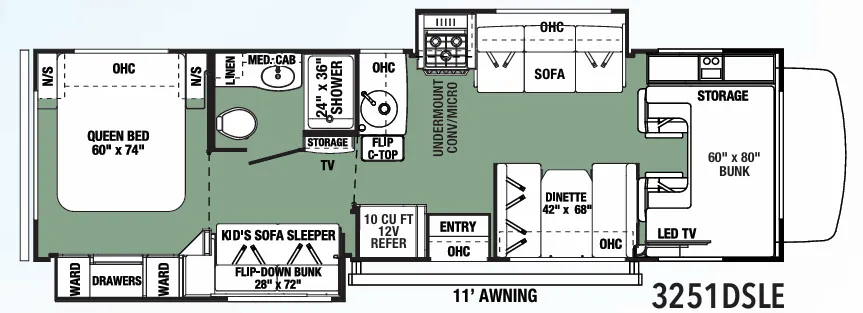 Forest River Forester LE 3251DSLE floor plan