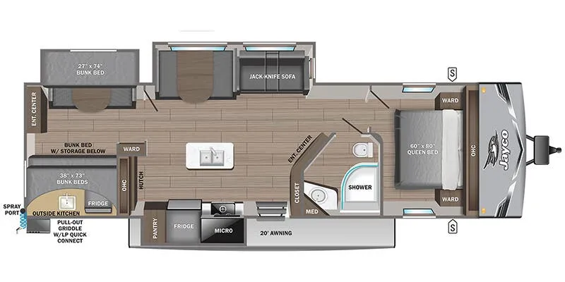 2025 Jayco Jay Flight 331BTS - Floor plan