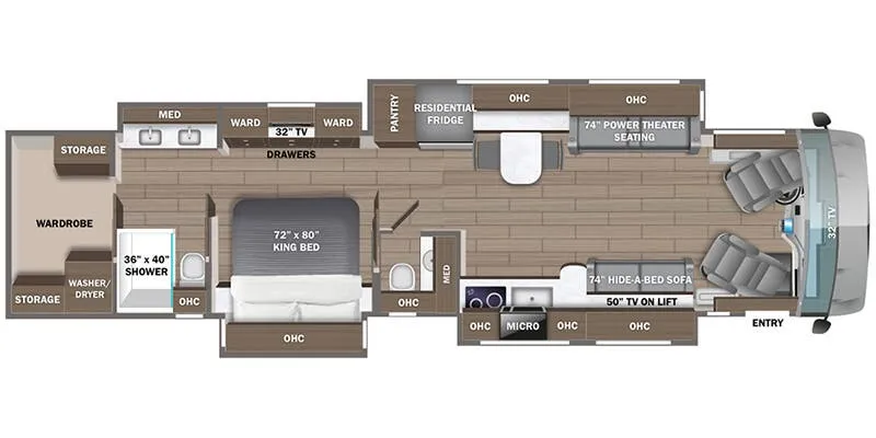 2025 Entegra Coach Cornerstone 45D - Floor plan