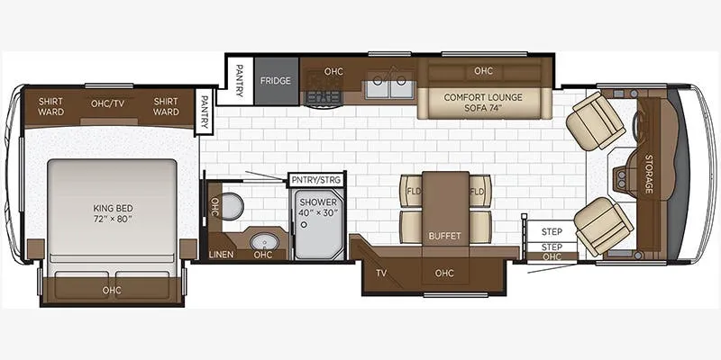 Newmar Bay Star Sport 3226 floor plan