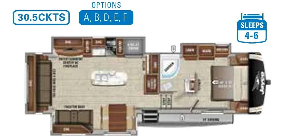 2021 Jayco Eagle HT 30.5CKTS - Floor plan