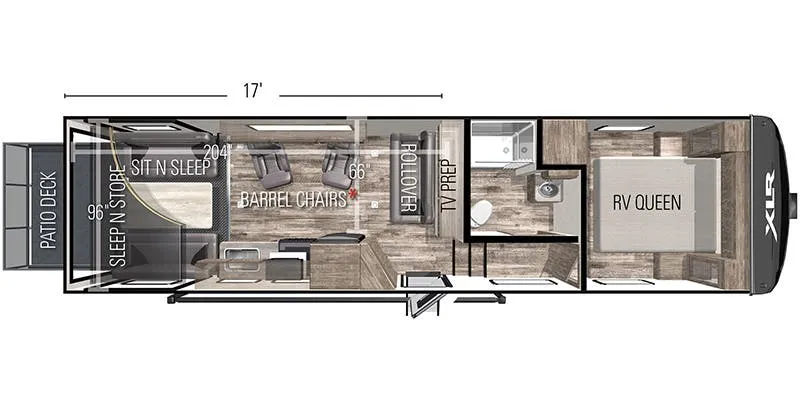 Forest River XLR Micro Boost 301LRLE floor plan