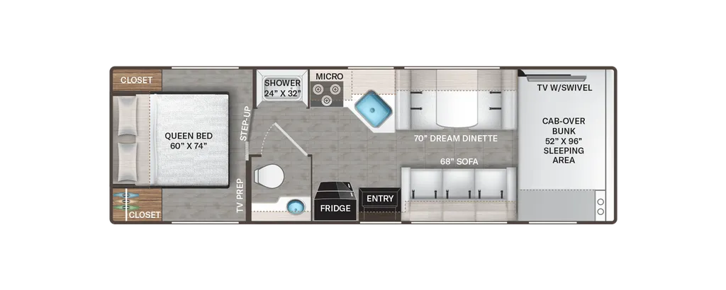 2024 Thor Motor Coach Chateau 28A floor plan