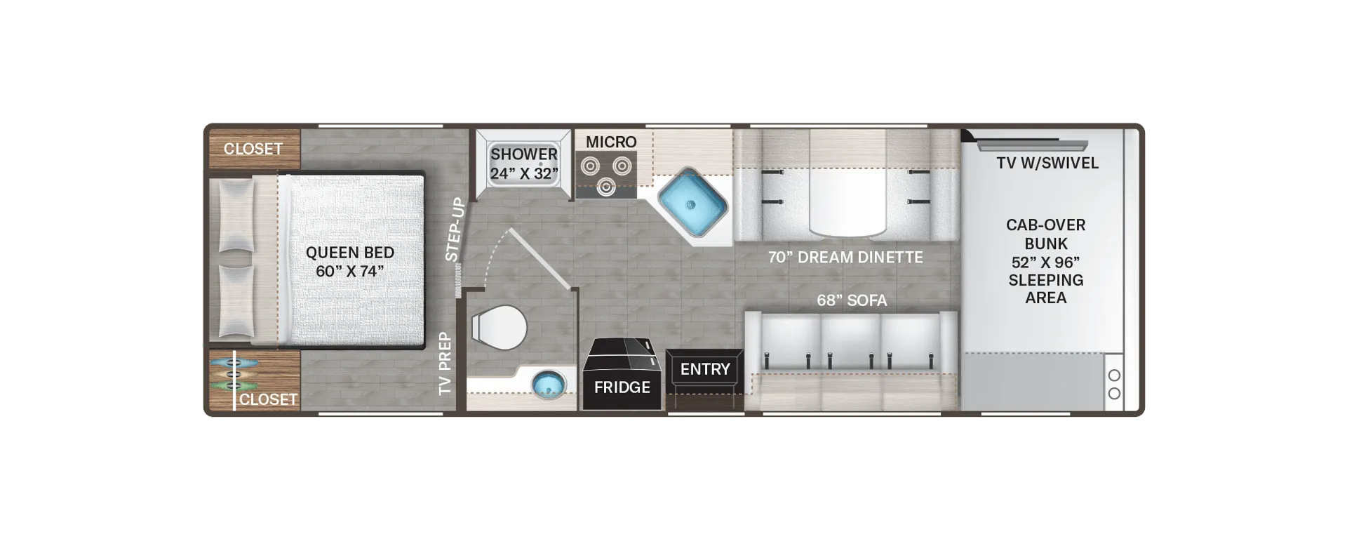 2024 Thor Motor Coach Chateau 28A - Floor plan