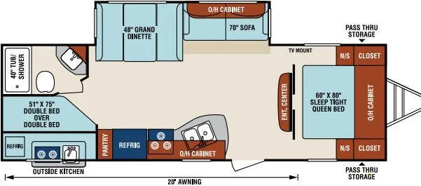 Venture RV SportTrek ST270VBH floor plan