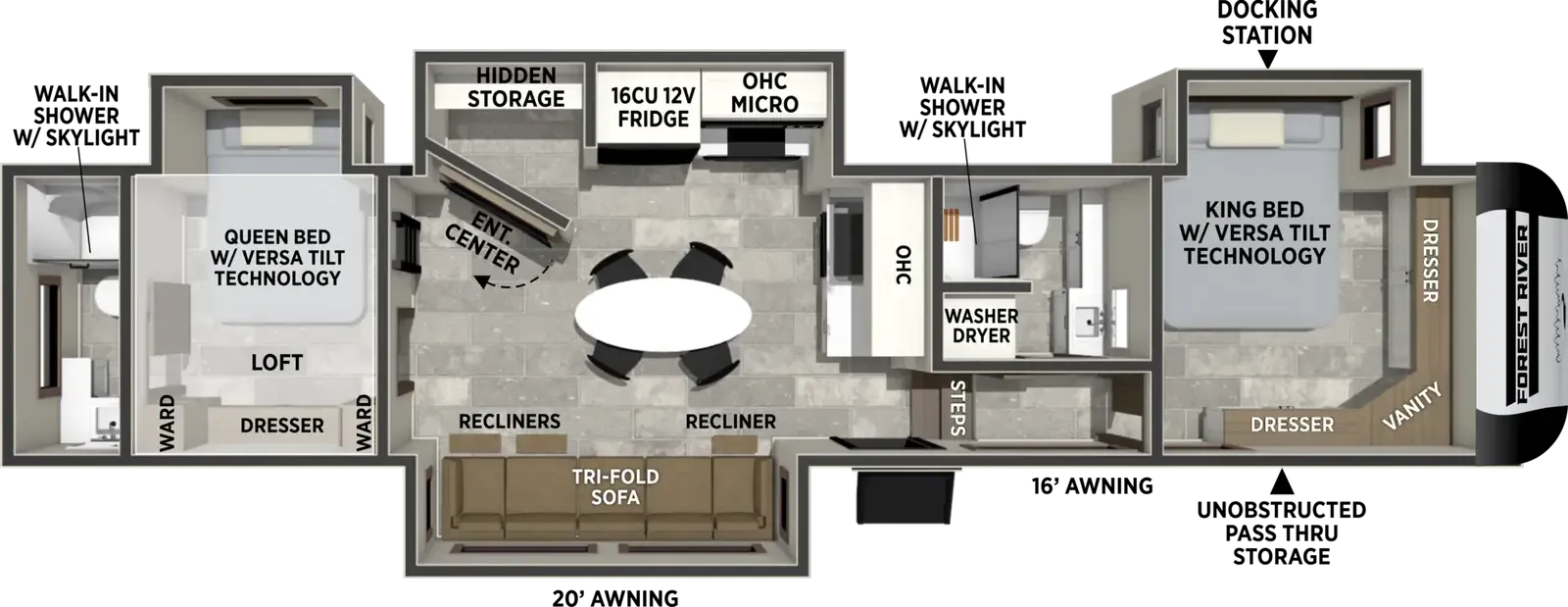 Forest River Impression 372DUO floor plan