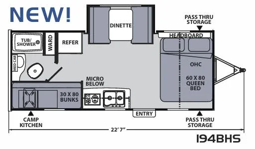 2020 Coachmen Apex Nano 194BHS floor plan