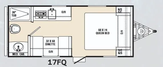 Coachmen Clipper 17FQ floor plan