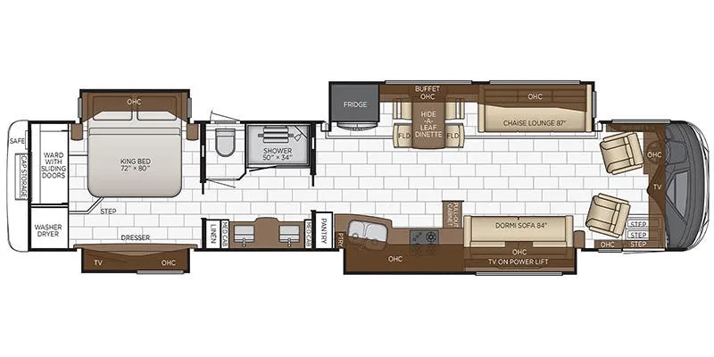 Newmar Mountain Aire 4583 floor plan