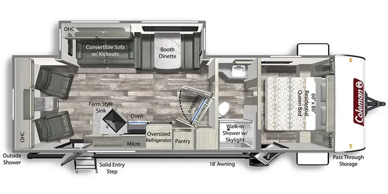 Dutchmen Coleman Light 2715RL floor plan