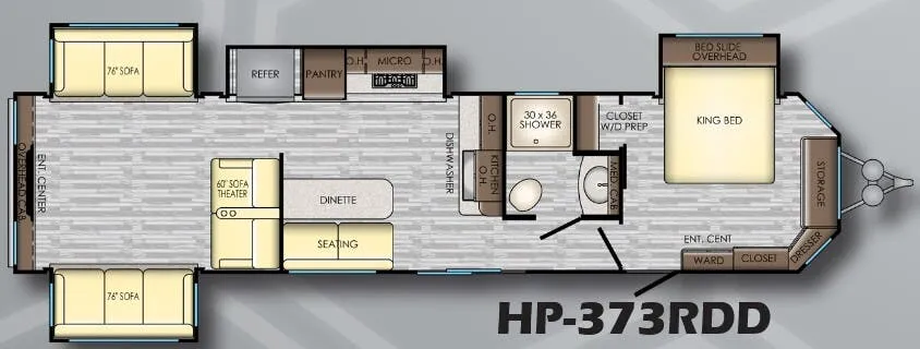 CrossRoads Hampton HP-373RDD floor plan