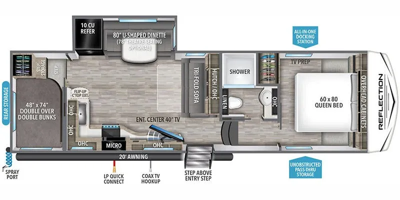 2024 Grand Design Reflection 100 Series 27BH floor plan
