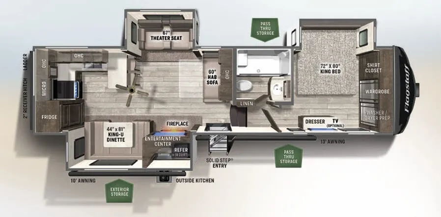 Forest River Flagstaff Classic 8529RKSB floor plan