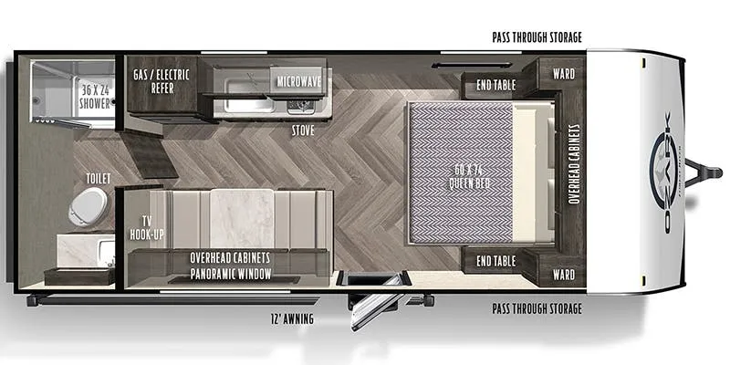 2022 Forest River Ozark 1660FQ floor plan