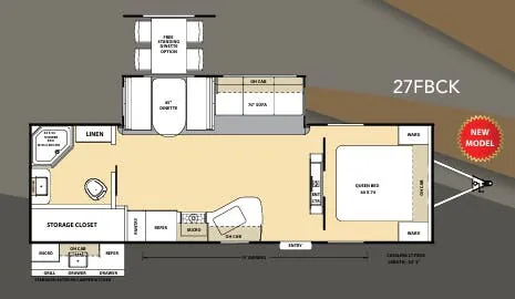 Coachmen Catalina 27FBCK floor plan