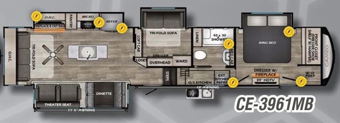 CrossRoads Cameo 3961MB floor plan