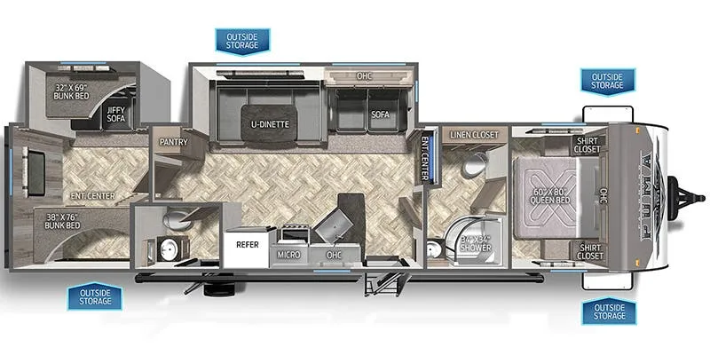 Palomino Puma 32BHDB floor plan