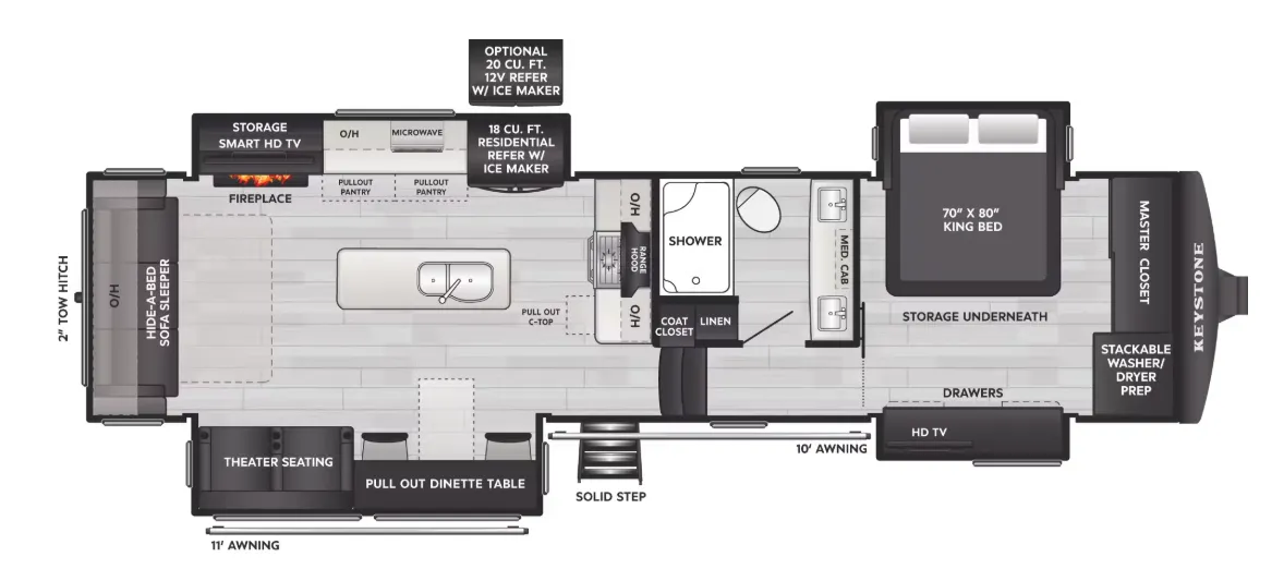 Keystone Alpine 3303CK floor plan