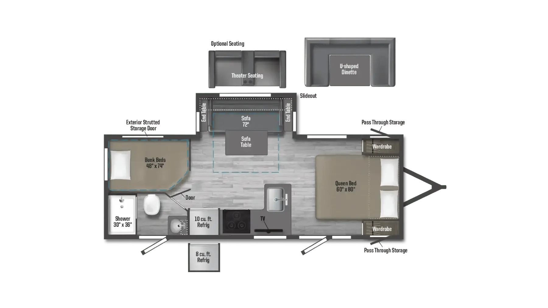 Winnebago Minnie 2326BH floor plan