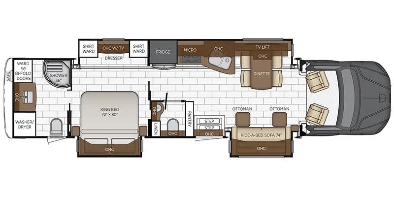 Newmar Supreme Aire 4051 floor plan