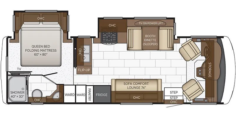 Newmar Bay Star Sport 2813 floor plan