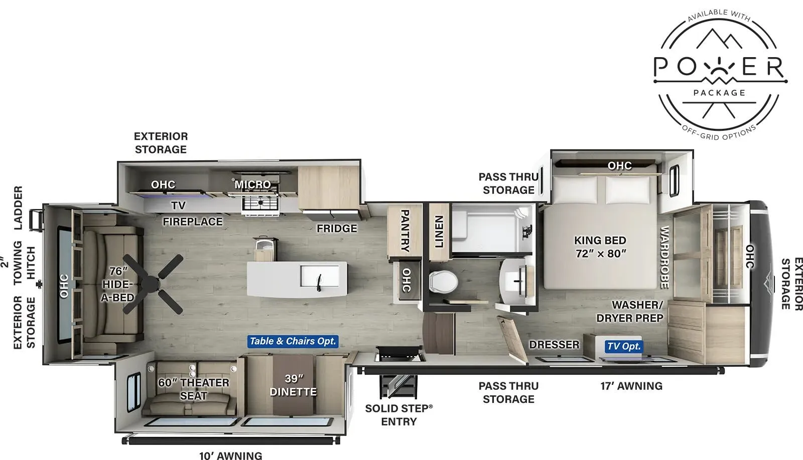 Forest River Flagstaff Classic F361RLS floor plan