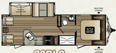 2014 Keystone Cougar XLite 28RLS floor plan
