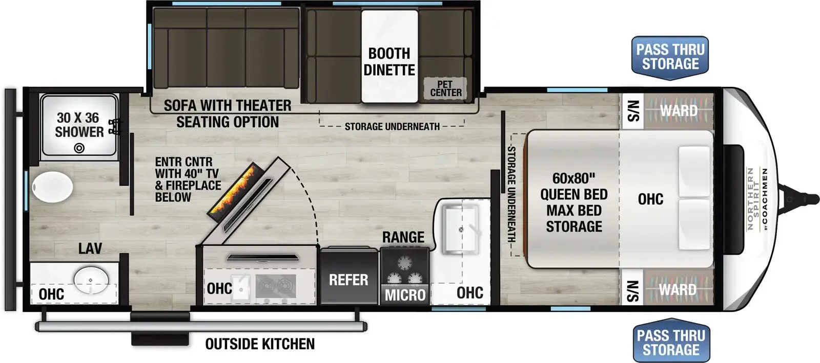 Coachmen Northern Spirit 2557RB floor plan