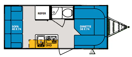 Forest River R-Pod RP-173 floor plan