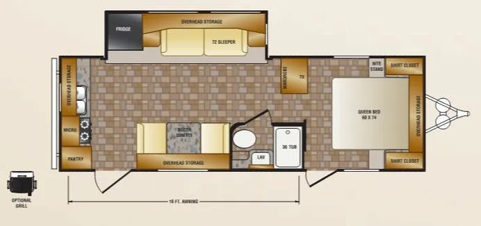 CrossRoads Zinger ZT25SB floor plan