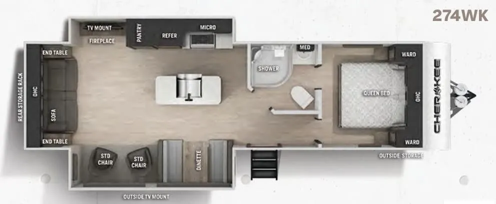 Forest River Cherokee 274WK floor plan