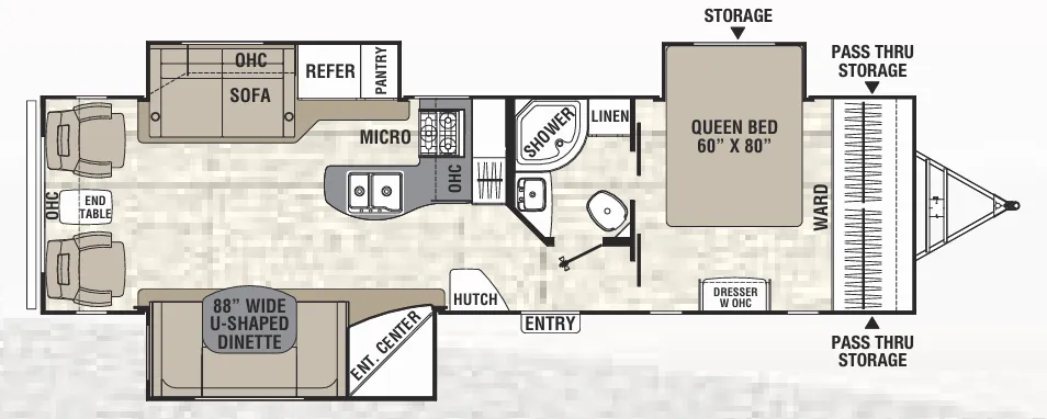 Coachmen Freedom Express Maple Leaf Edition 293 RLDSLE floor plan