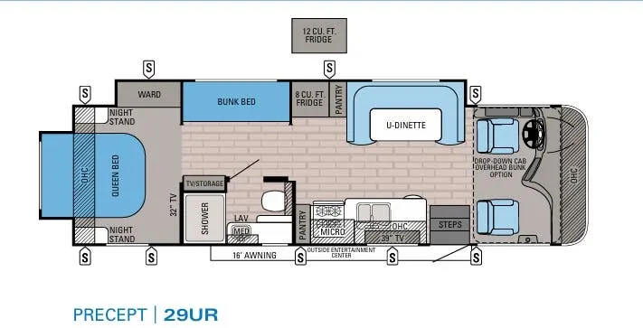 Jayco Precept 29UR floor plan
