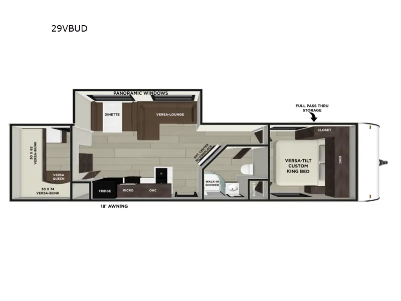 2026 Forest River Wildwood 29VBUD - Floor plan