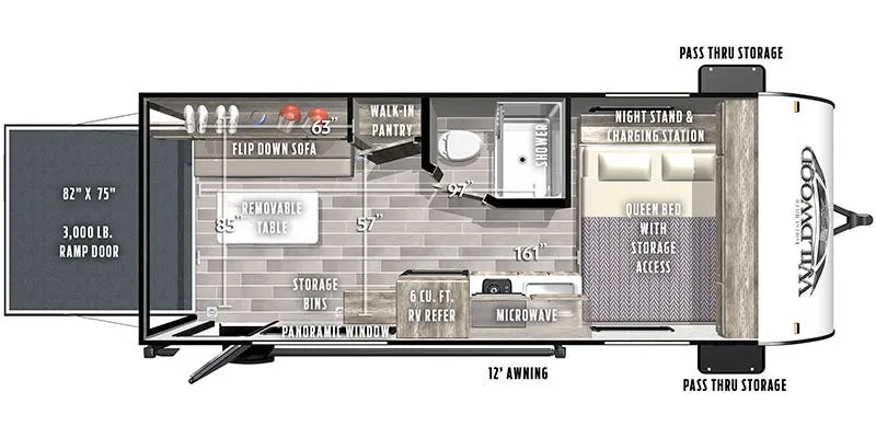 2021 Forest River Wildwood FSX 181RT - Floor plan