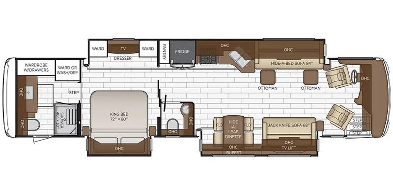 Newmar Dutch Star 4020 floor plan