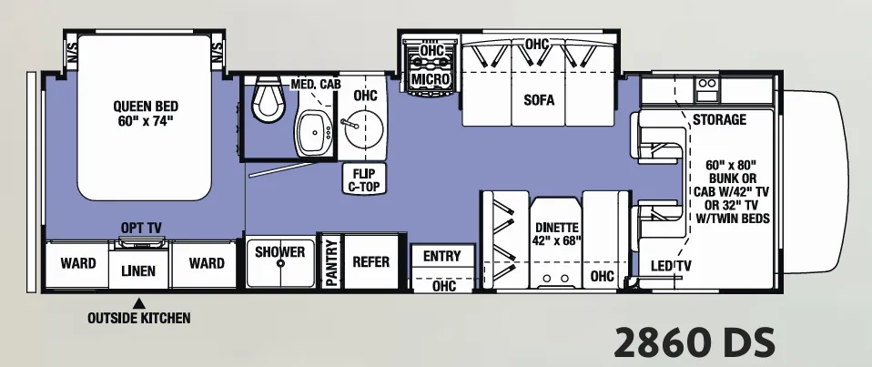 Forest River Sunseeker 2860DS floor plan
