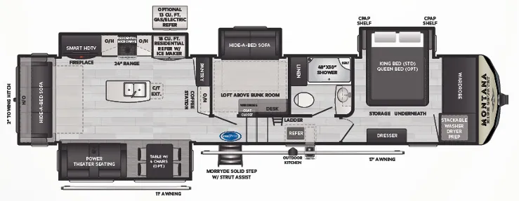 Keystone Montana High Country 385BR floor plan