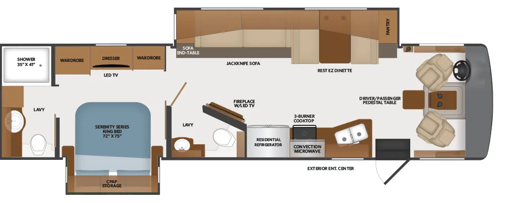 2026 Fleetwood Bounder 35K floor plan