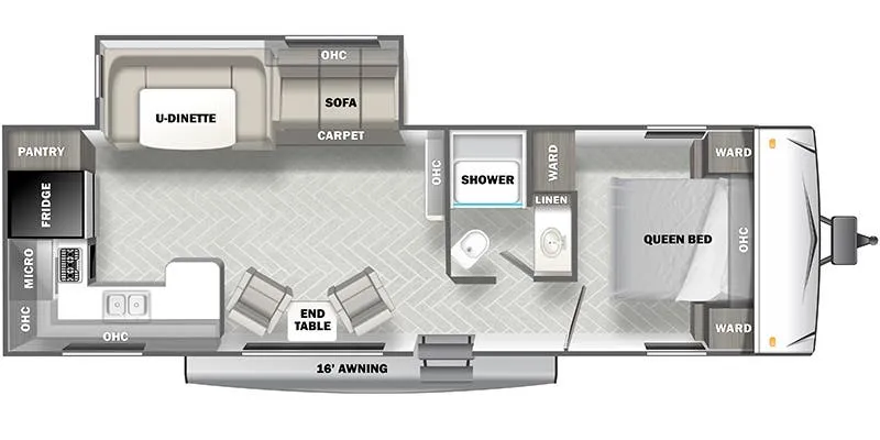 Forest River EVO Elite 2791RK floor plan