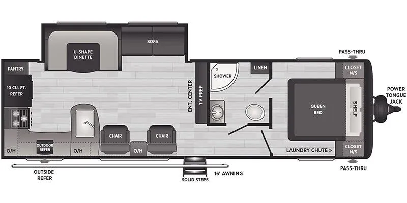 Keystone Hideout West 28RKSWE floor plan