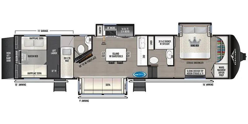 2025 East to West Takoda 350TH - Floor plan