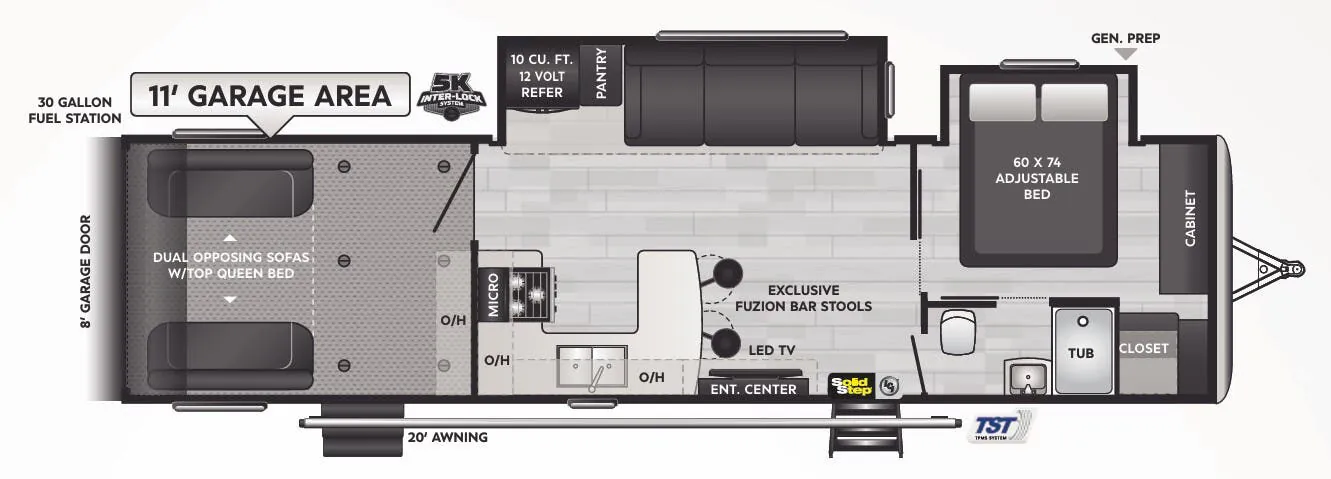 Keystone Fuzion Impact 317 floor plan