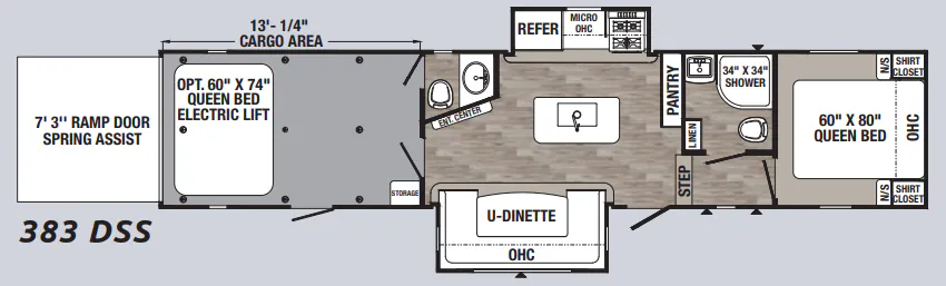 Palomino Puma 383DSS floor plan