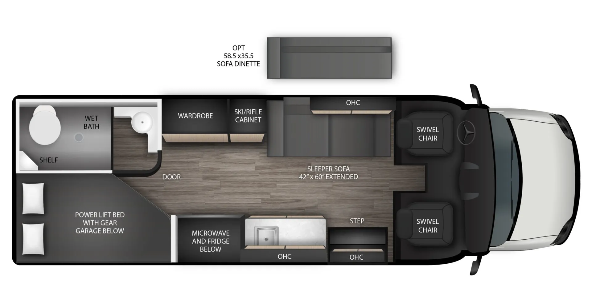 2026 Tiffin Open Trail 25 CO - Floor plan