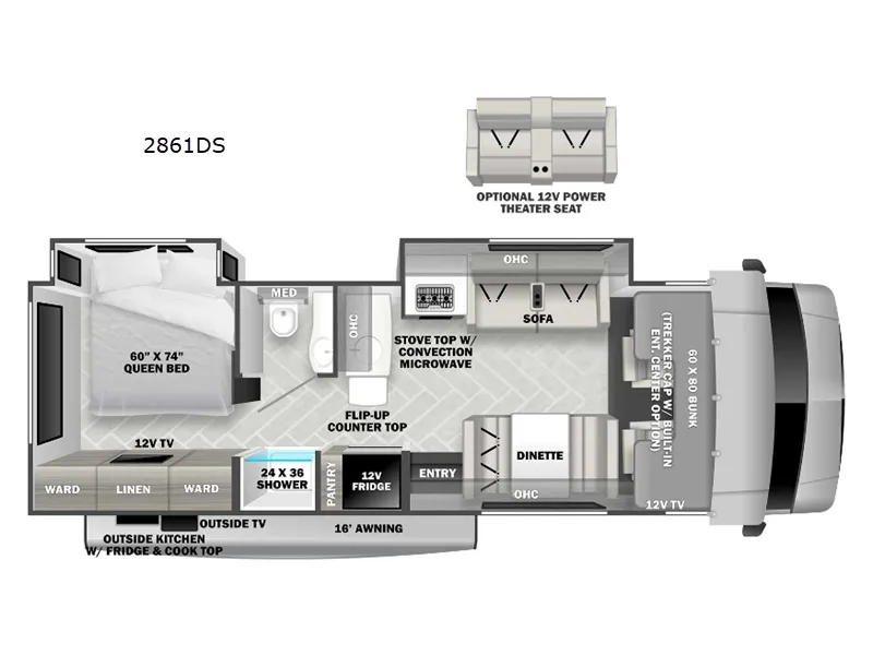 2024 Forest River Forester 2861DS - Floor plan