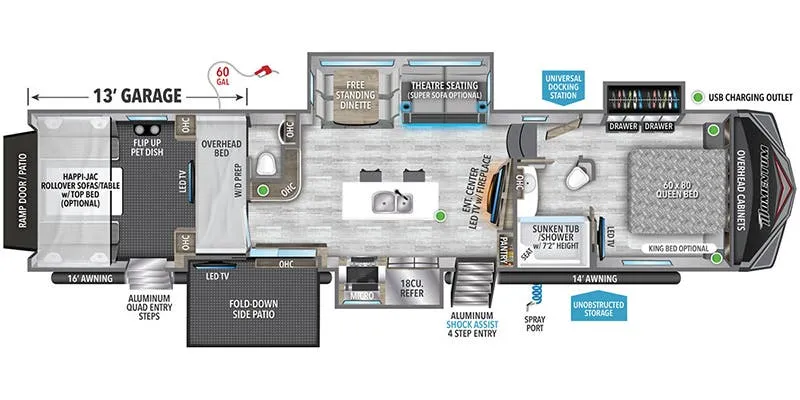 Grand Design Momentum 399TH floor plan