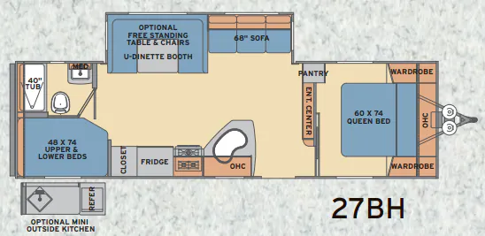 Shasta Revere 27BH floor plan