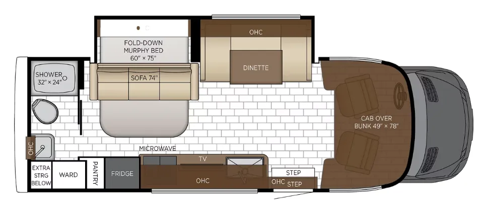 Newmar Freedom Aire 2515 STANDARD floor plan