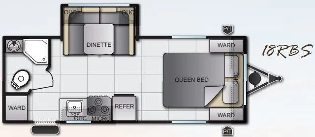Pacific Coachworks Surf Side Mini 18RBS floor plan